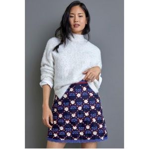 Anthropologie Maeve Beaded Mayfair Skirt size 6